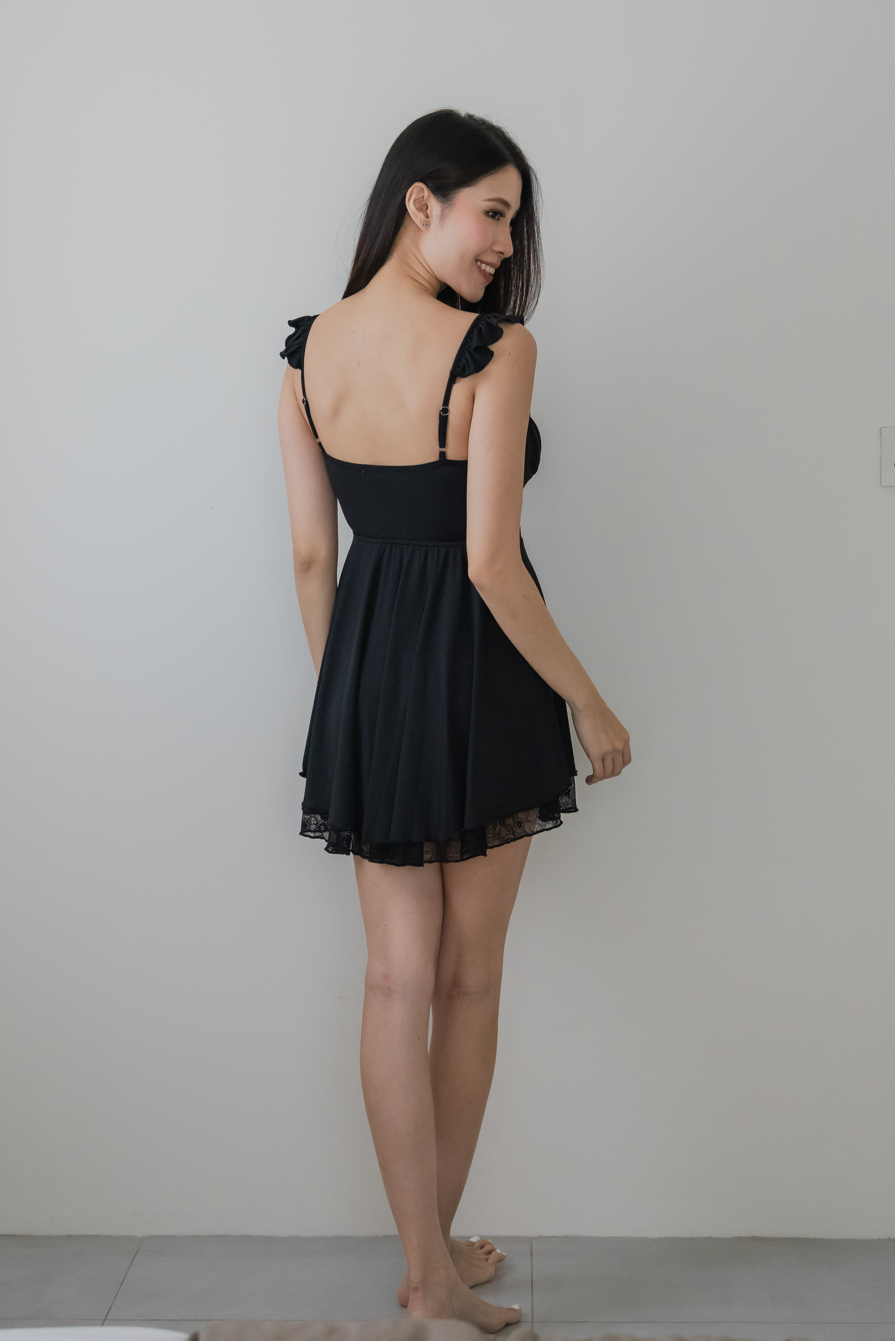 BLAIR Corset Slip Dress (Dusk Black)