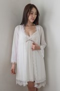 SERENA Lace Robe (Cloud White)