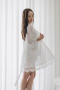 SERENA Lace Robe (Cloud White)