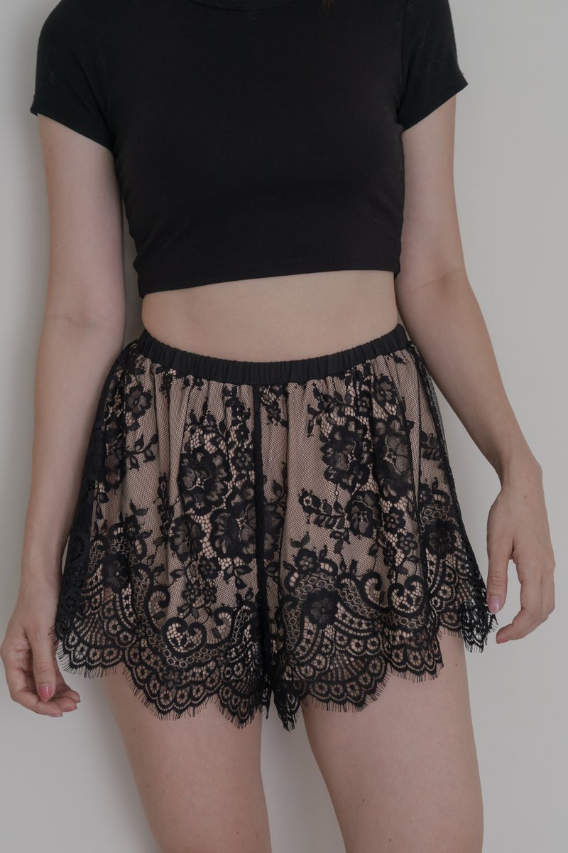 EDEL Lace Shorts (Dusk Black)
