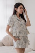 CLAIRE Toile Sleeved 2Pcs Set Sleepwear