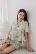 CLAIRE Toile Sleeved 2Pcs Set Sleepwear