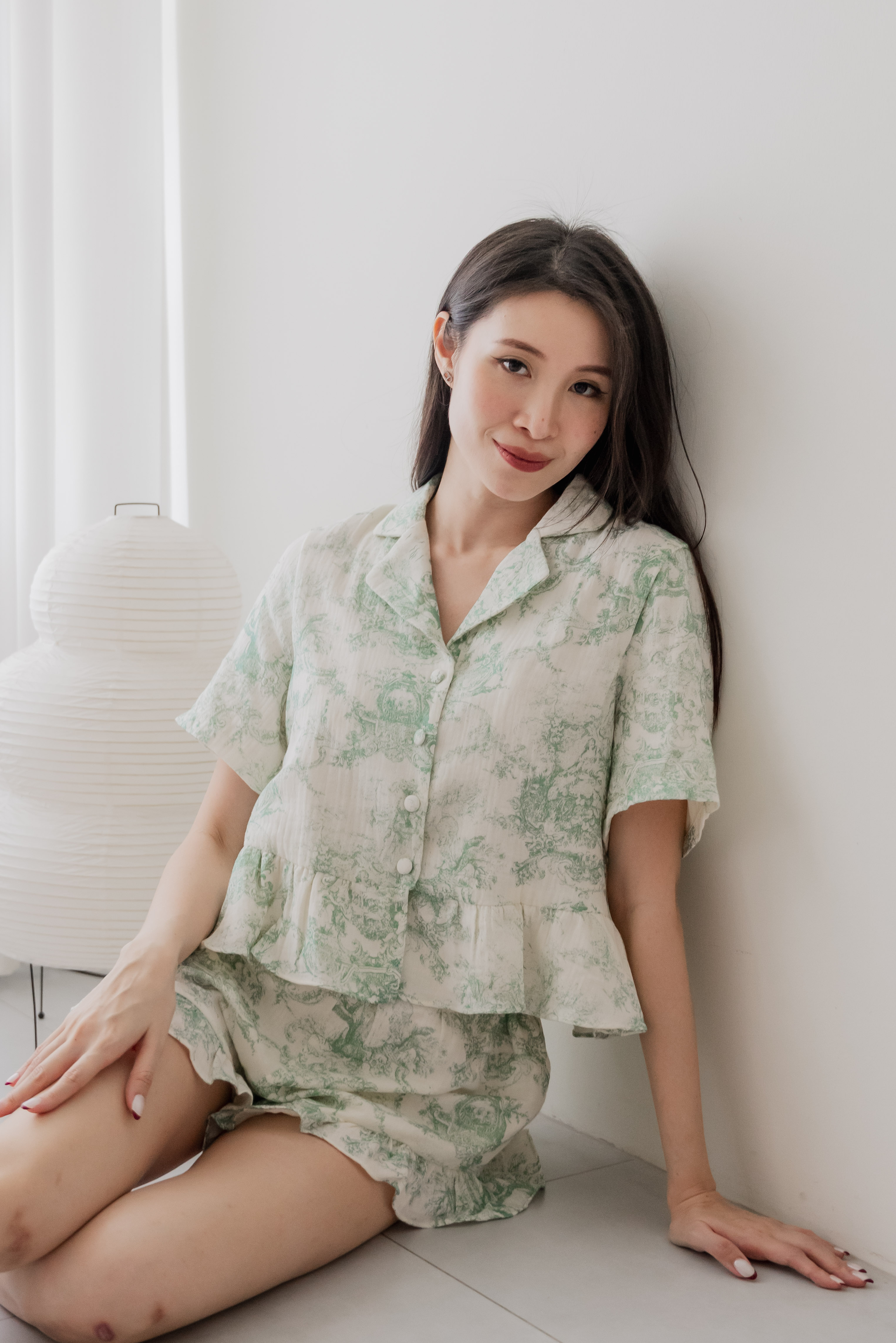 CLAIRE Toile Sleeved 2Pcs Set Sleepwear