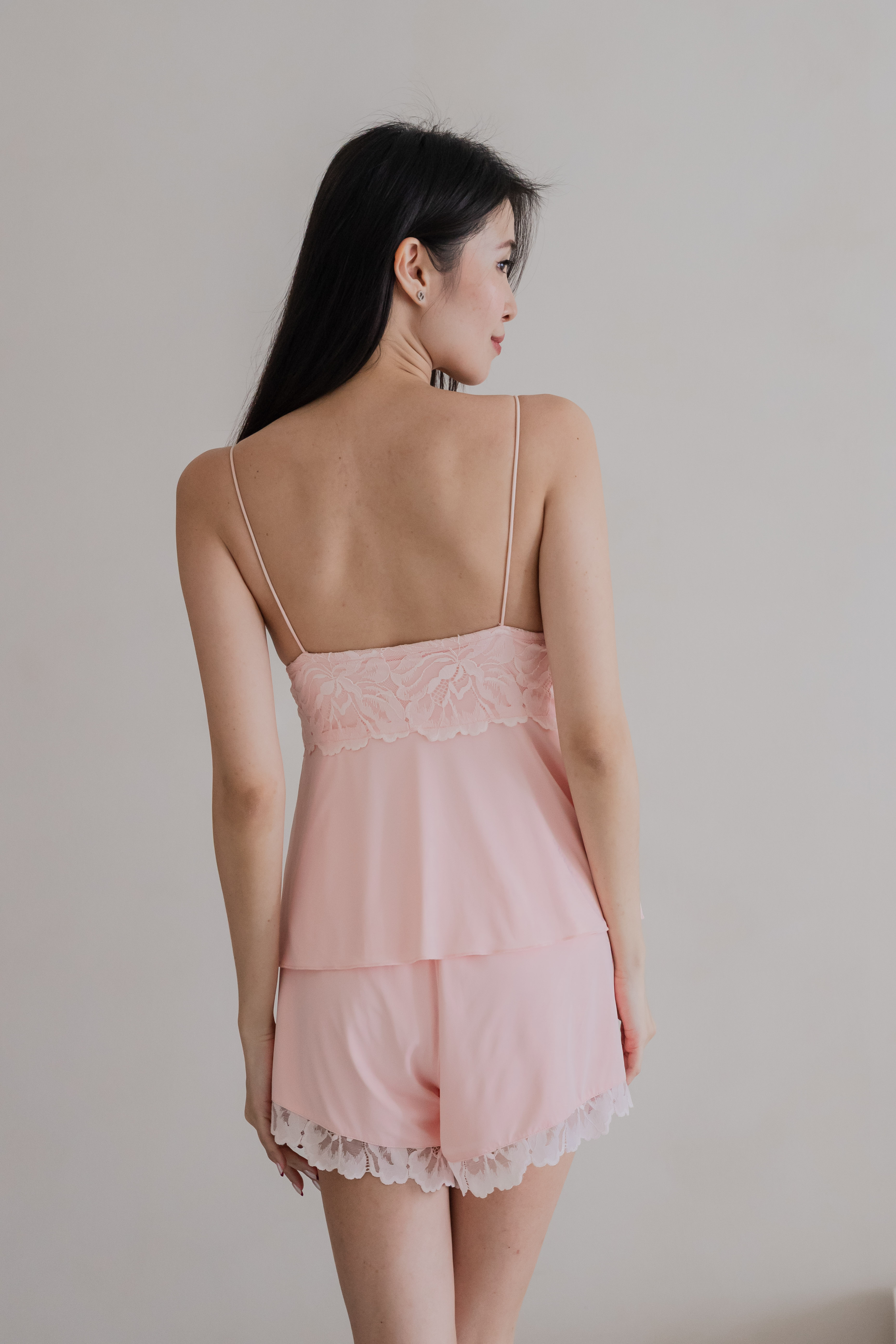 CAMELLIA Petal Lace 2Pcs Set (Petal Pink)