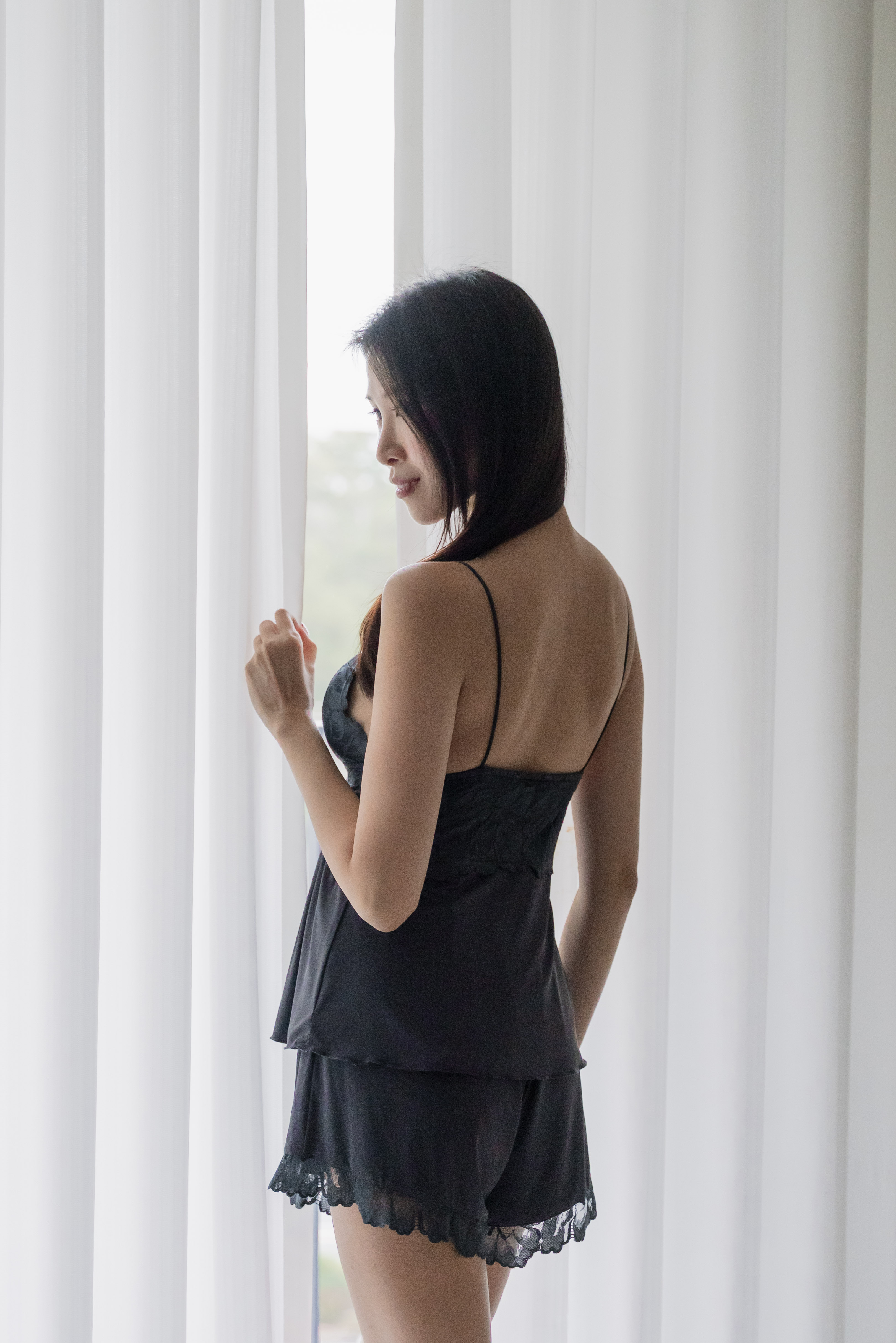 CAMELLIA Petal Lace 2Pcs Set (Stormy Gray)