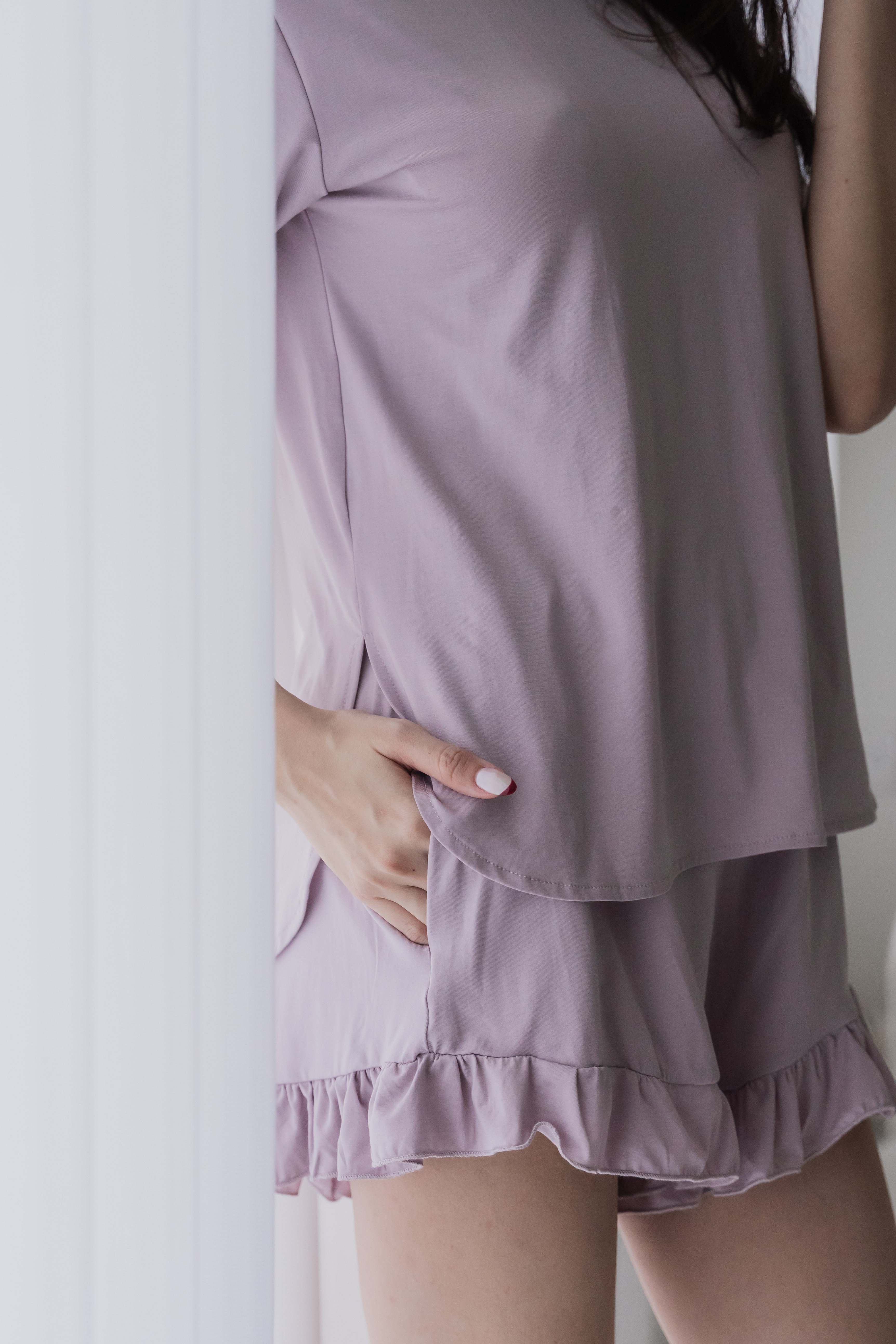 BERLYN LACE CROSS BACK 2Pcs Set (Misty Lilac)