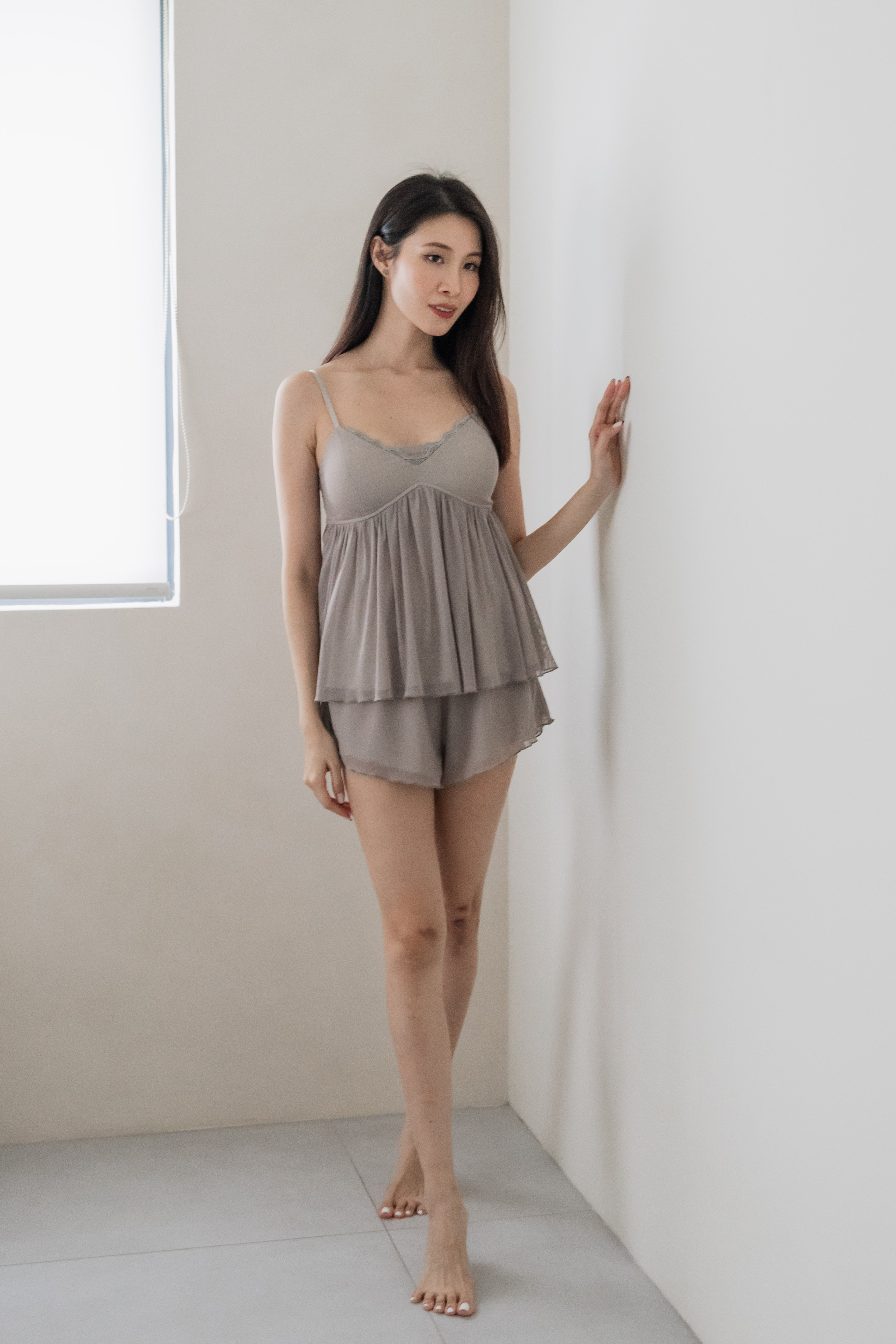 ODETTE Mesh 2Pcs Set (Ice Greige)