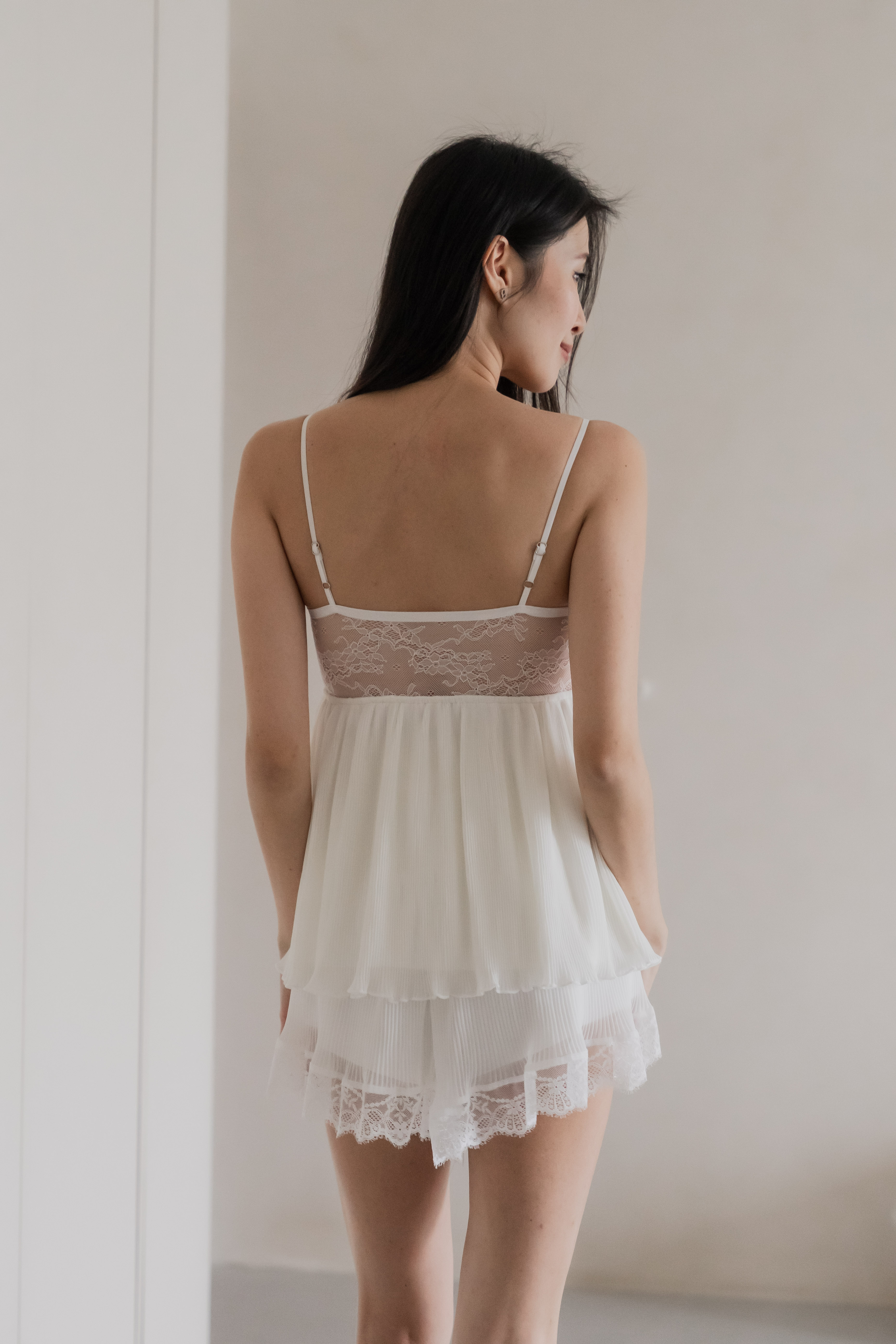 LEIA Pleated Twist Knot 2Pcs Set (Cloud White)
