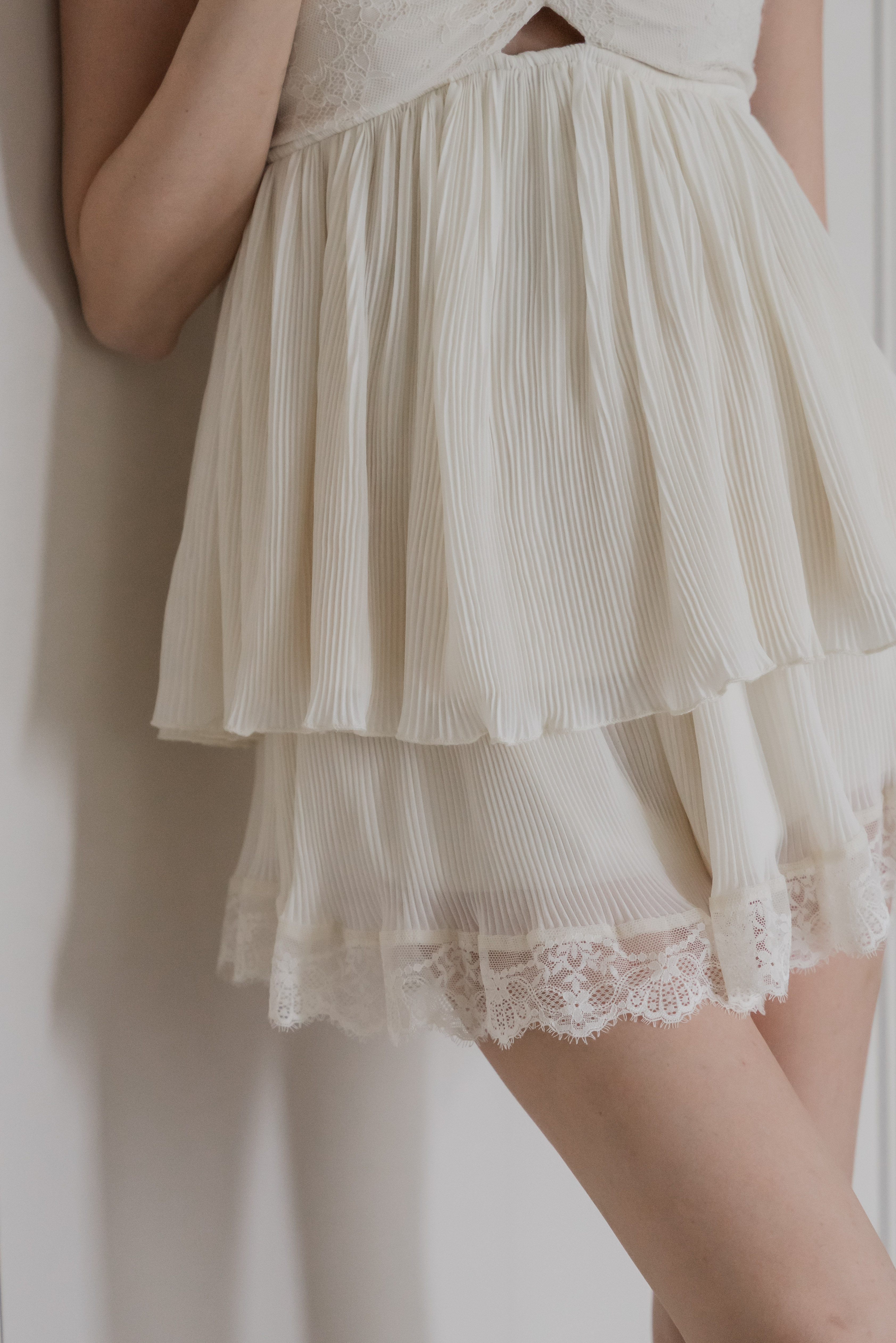 LEIA Pleated Twist Knot 2Pcs Set (Cream)