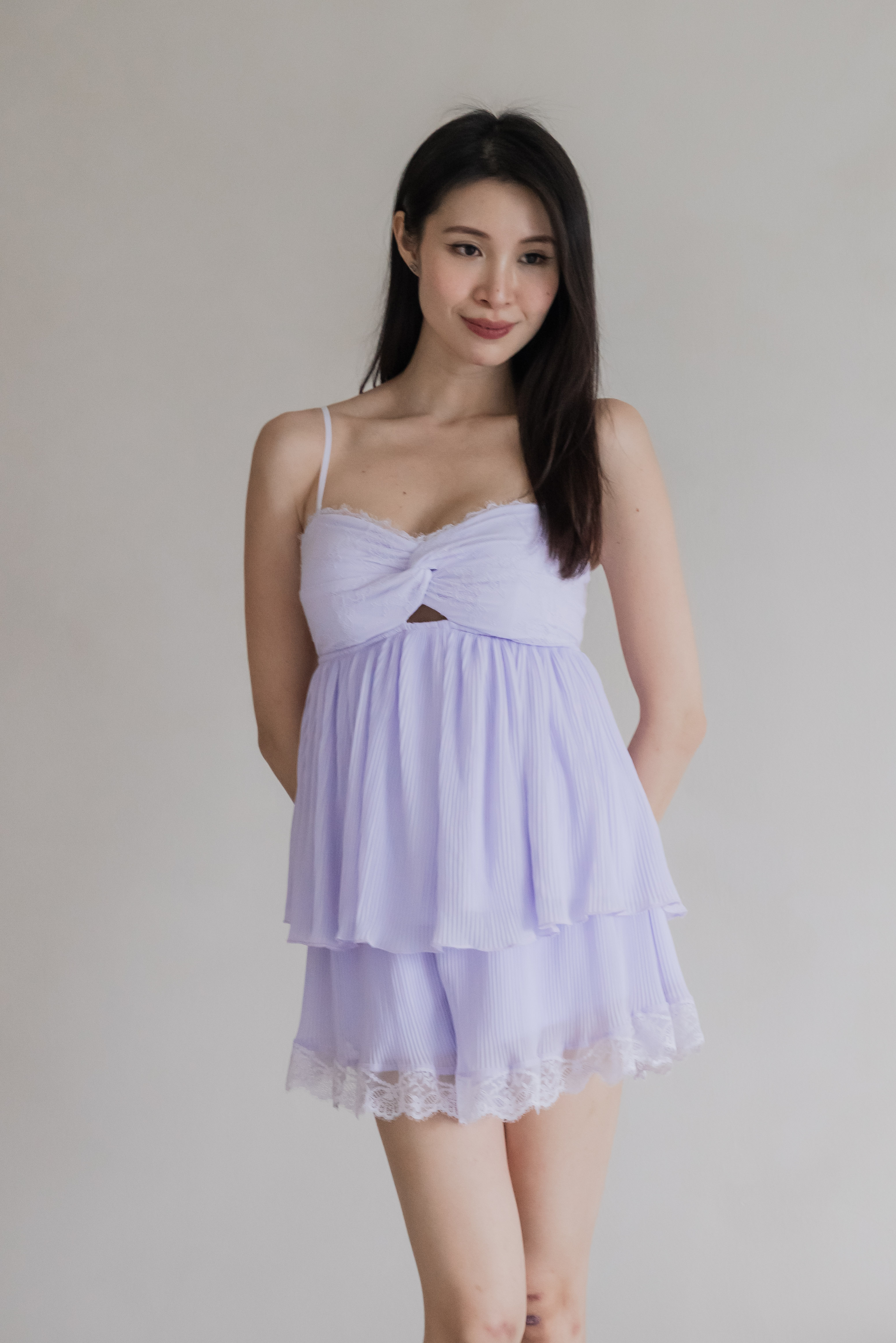 LEIA Pleated Twist Knot 2Pcs Set (Wisteria)