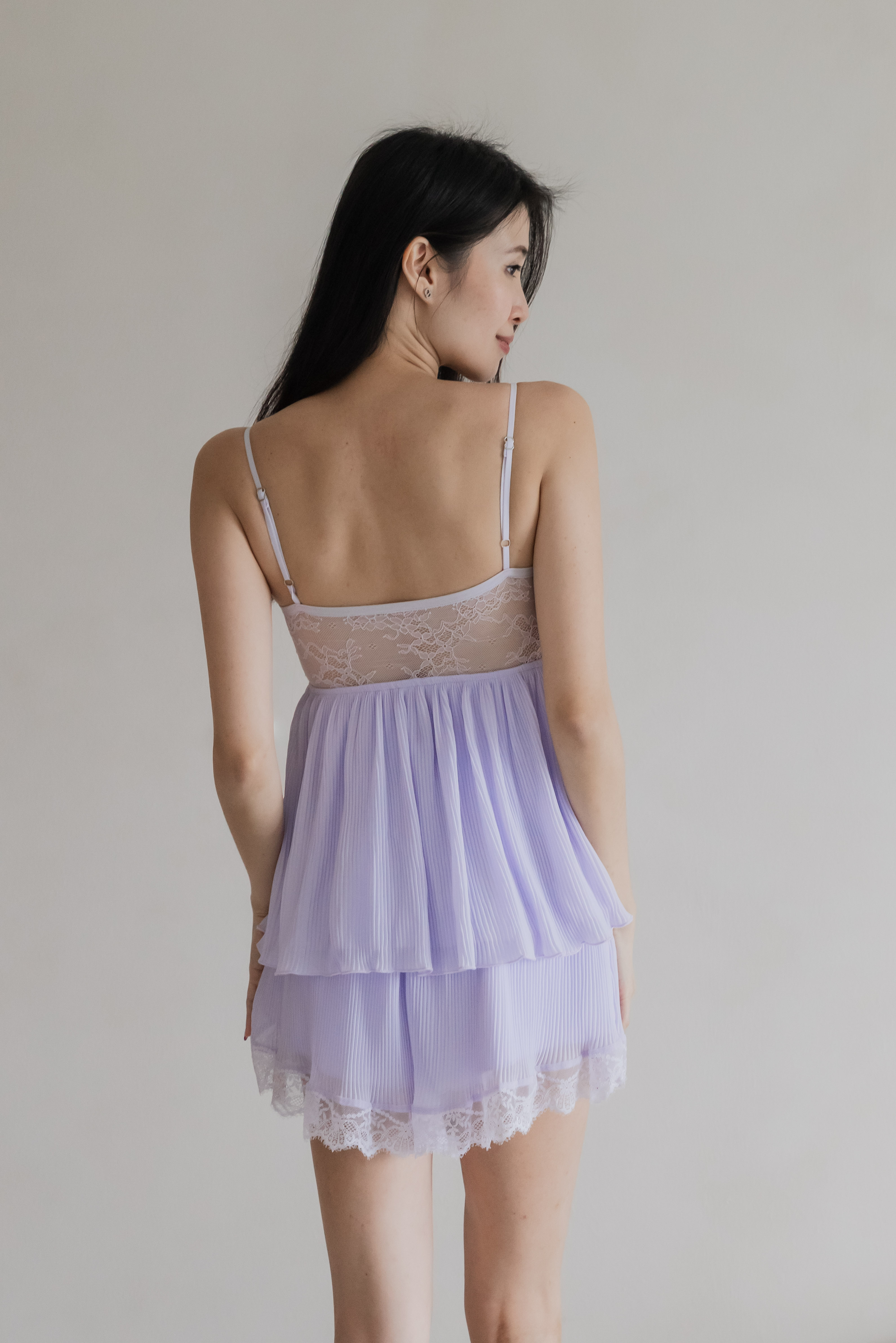 LEIA Pleated Twist Knot 2Pcs Set (Wisteria)