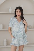 CLEO Toile Sleeved 2Pcs Set Sleepwear
