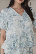CLEO Toile Sleeved 2Pcs Set Sleepwear