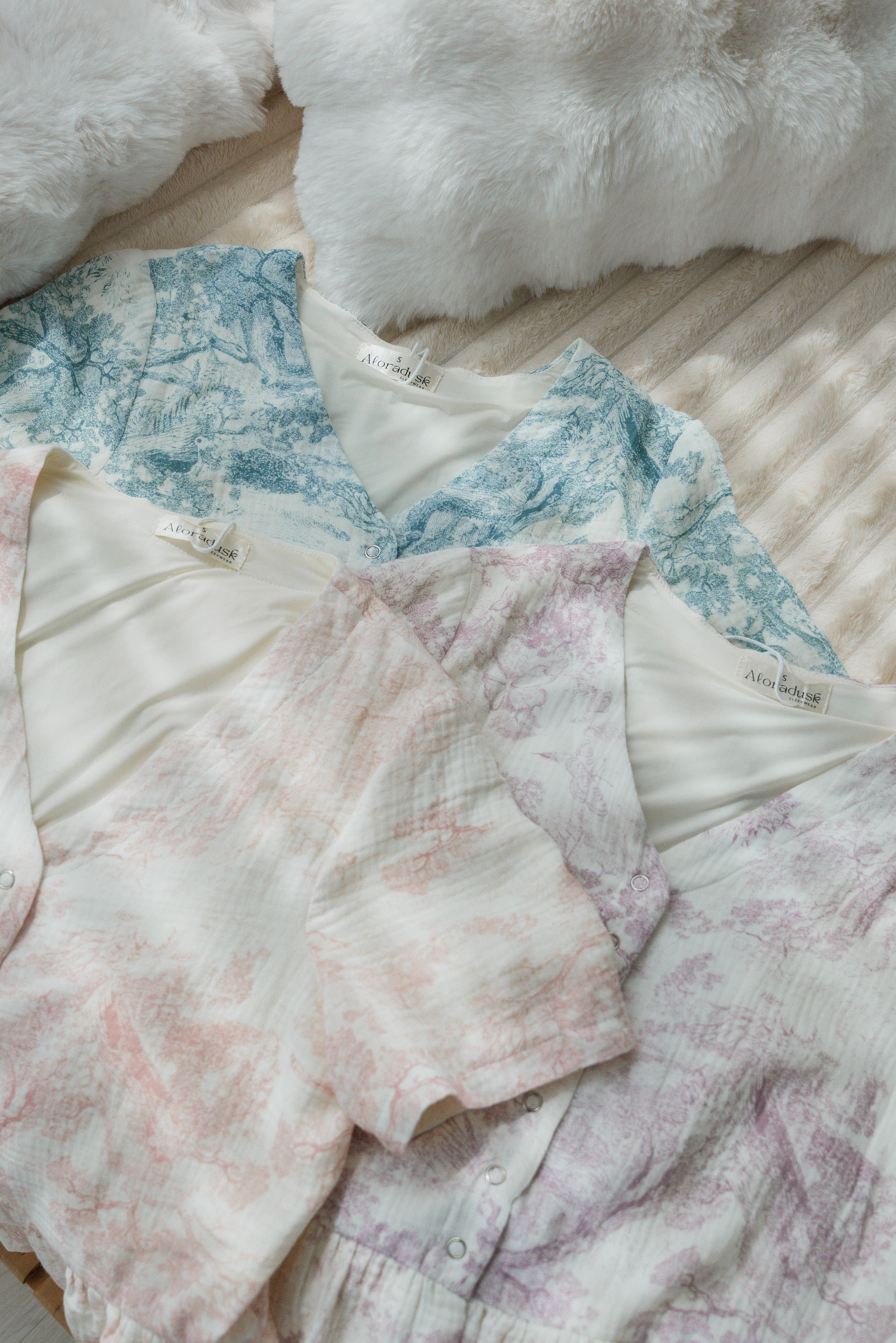 CLEO Toile Sleeved 2Pcs Set Sleepwear