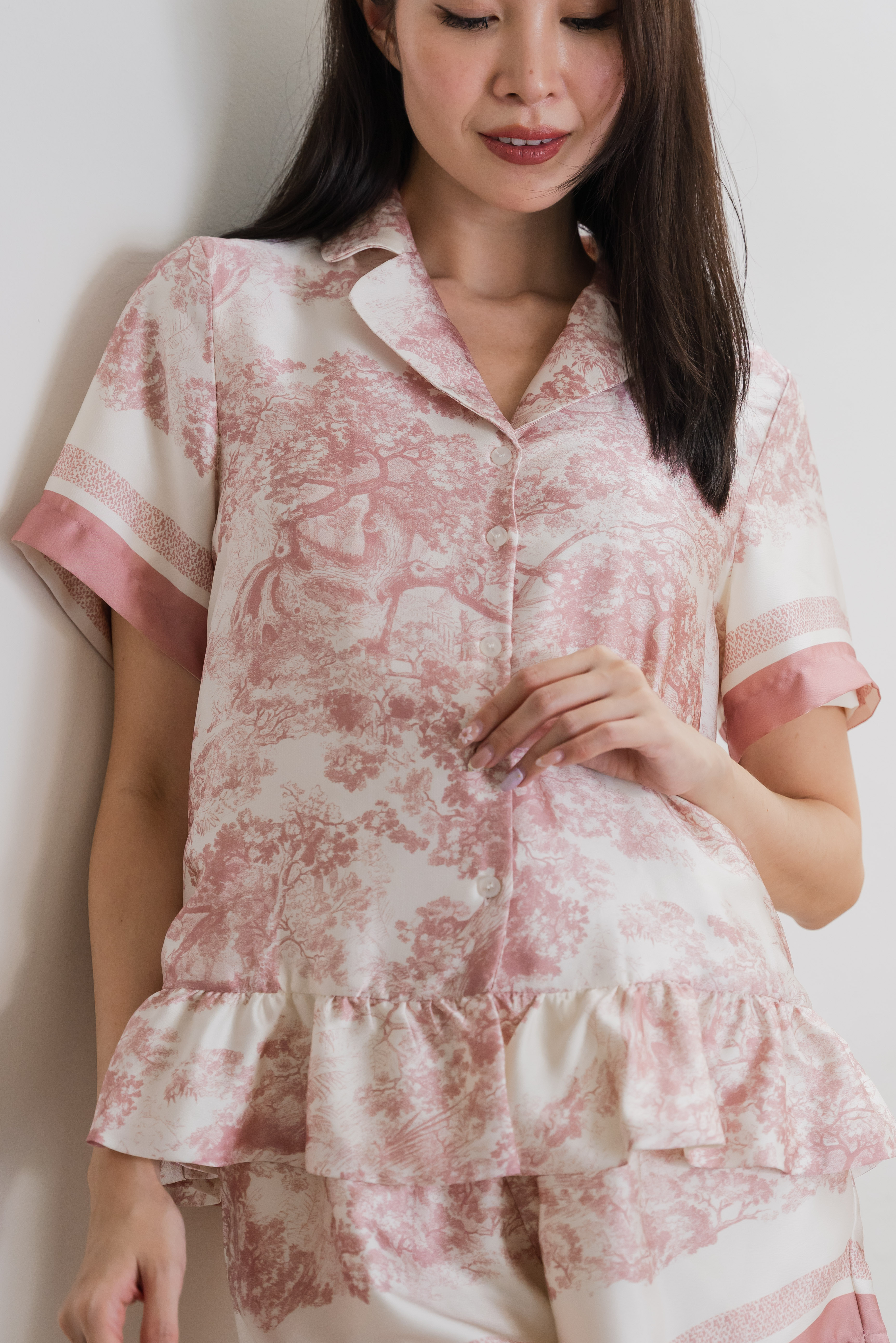 CHARLOTTE Toile Sleeved 2Pcs Set Sleepwear